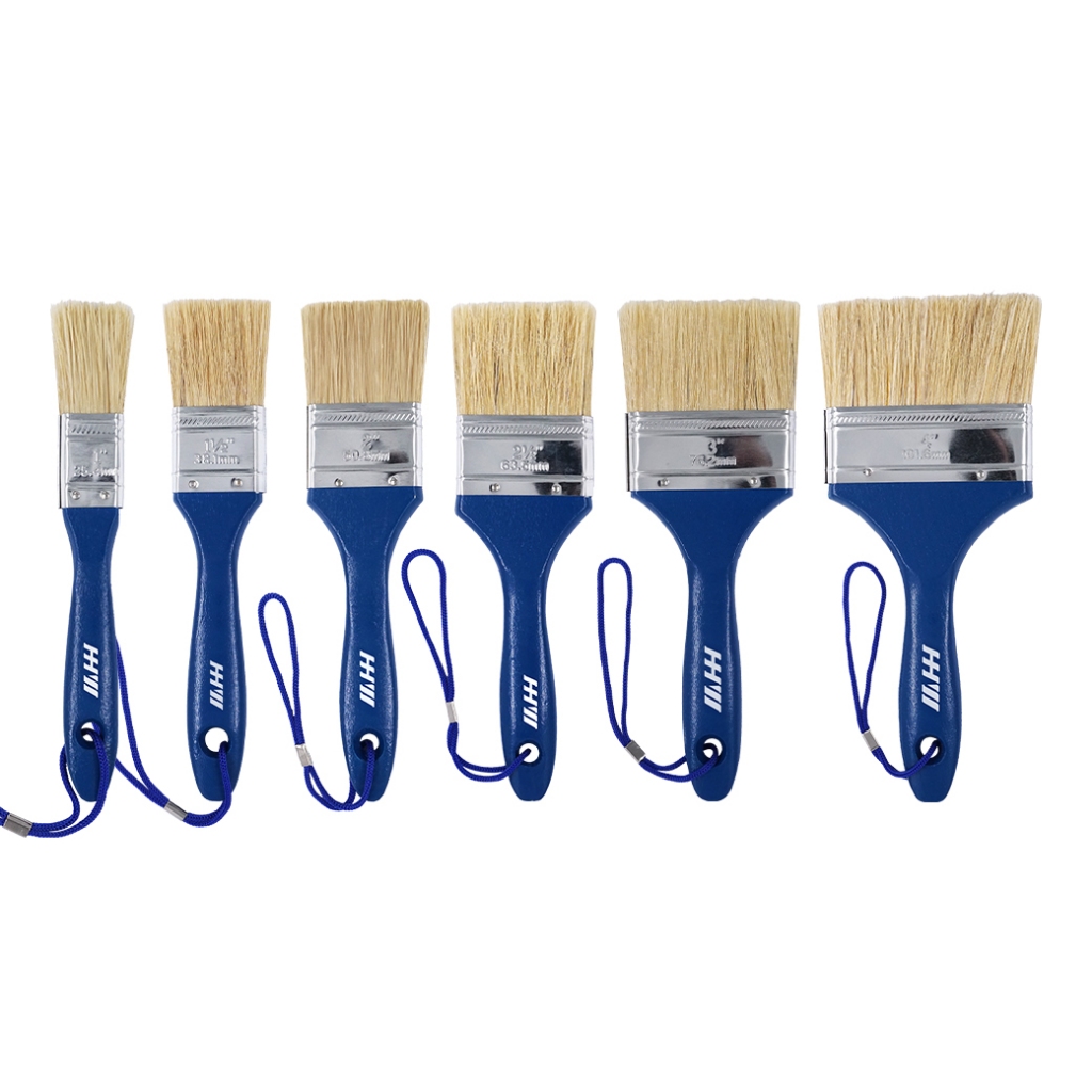 HHW แปรงทาสี ด้ามไม้ Paint brush wooden handle อุ้มสีดี ทาได้เรียบเนียน