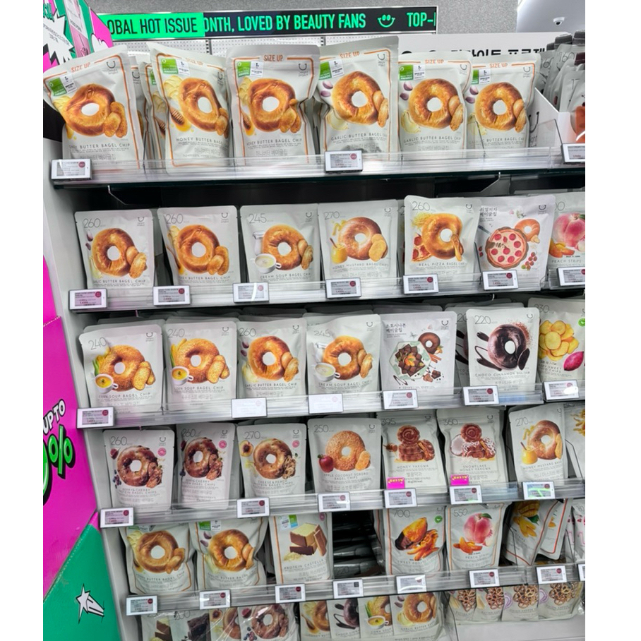 [พร้อมส่ง/แท้] Delight Project 🥯 Bagel Chips โปรตีน ขนม จาก Olive Young