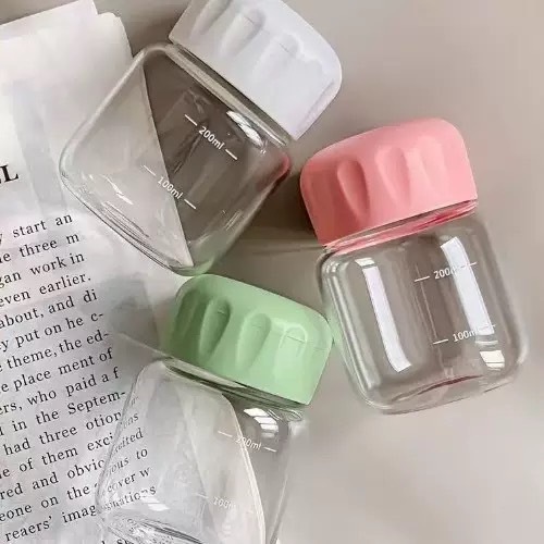 NP-145 ขวดน้ําขนาดเล็กแบบพกพา น่ารักมินิมอล ใส่นม 200 ml ใส่กาแฟ Portable cup