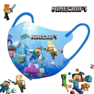 แมสเด็ก 4-12 ปี ลายไมน์คราฟต์ Minecraft พร้อมส่งที่ไทย