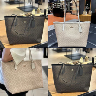 COACH กระเป๋าสะพายไหล่ รุ่น CITY TOTE IN SIGNATURE CANVAS มีหลายสีให้เลือก