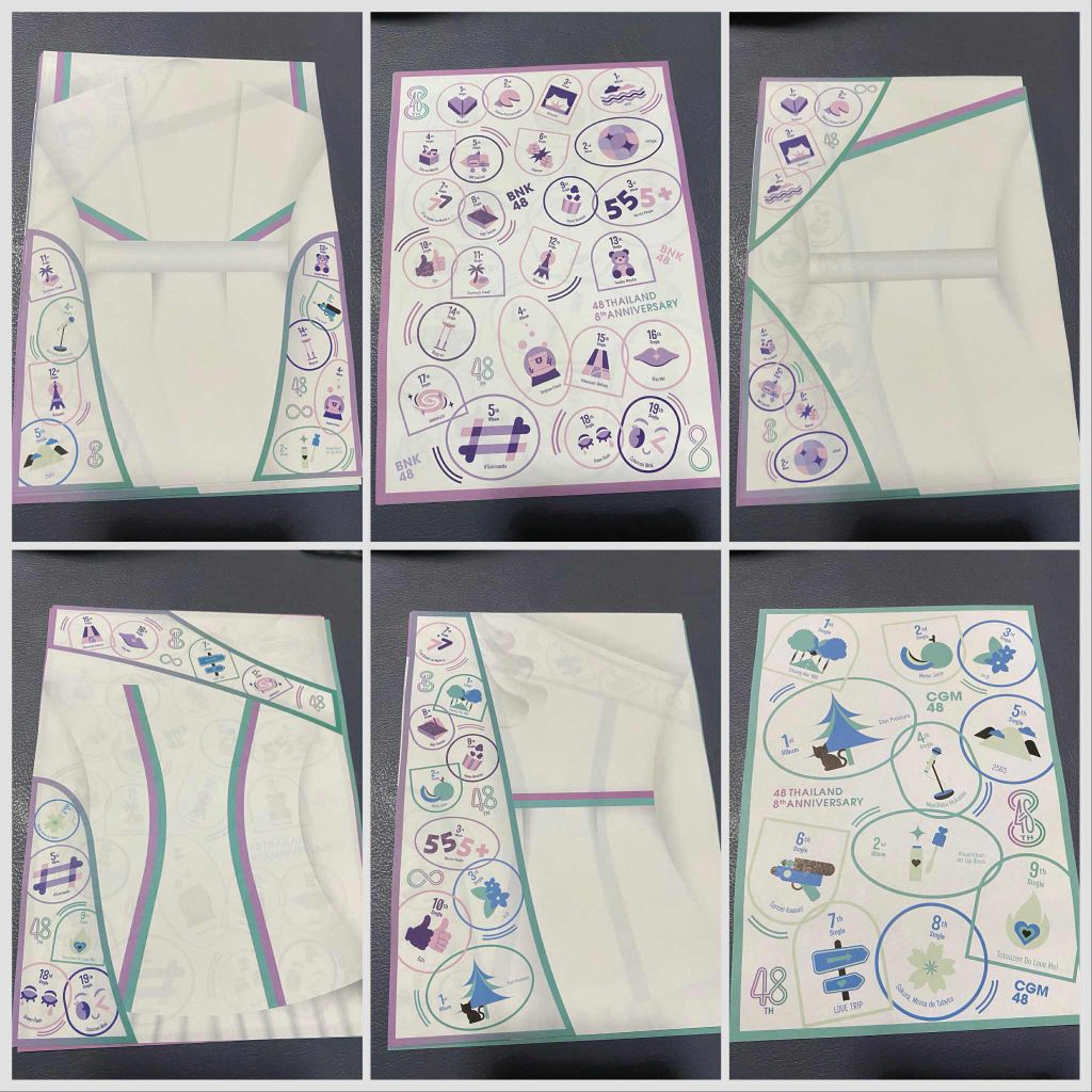 กระดาษจากงาน8ปีBNK48 มีแค่6ลายจ้า