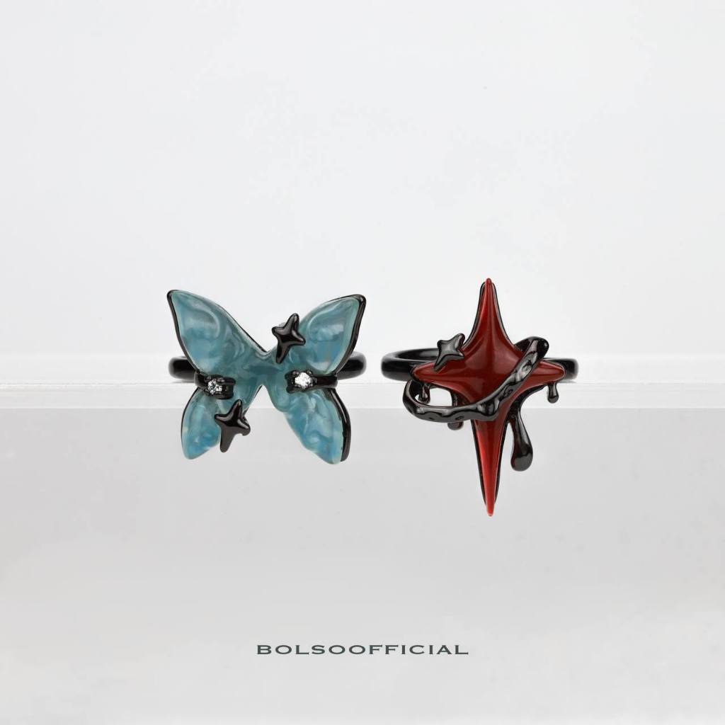 BOLSO แหวน รุ่น Star boold & Aqua Flutter