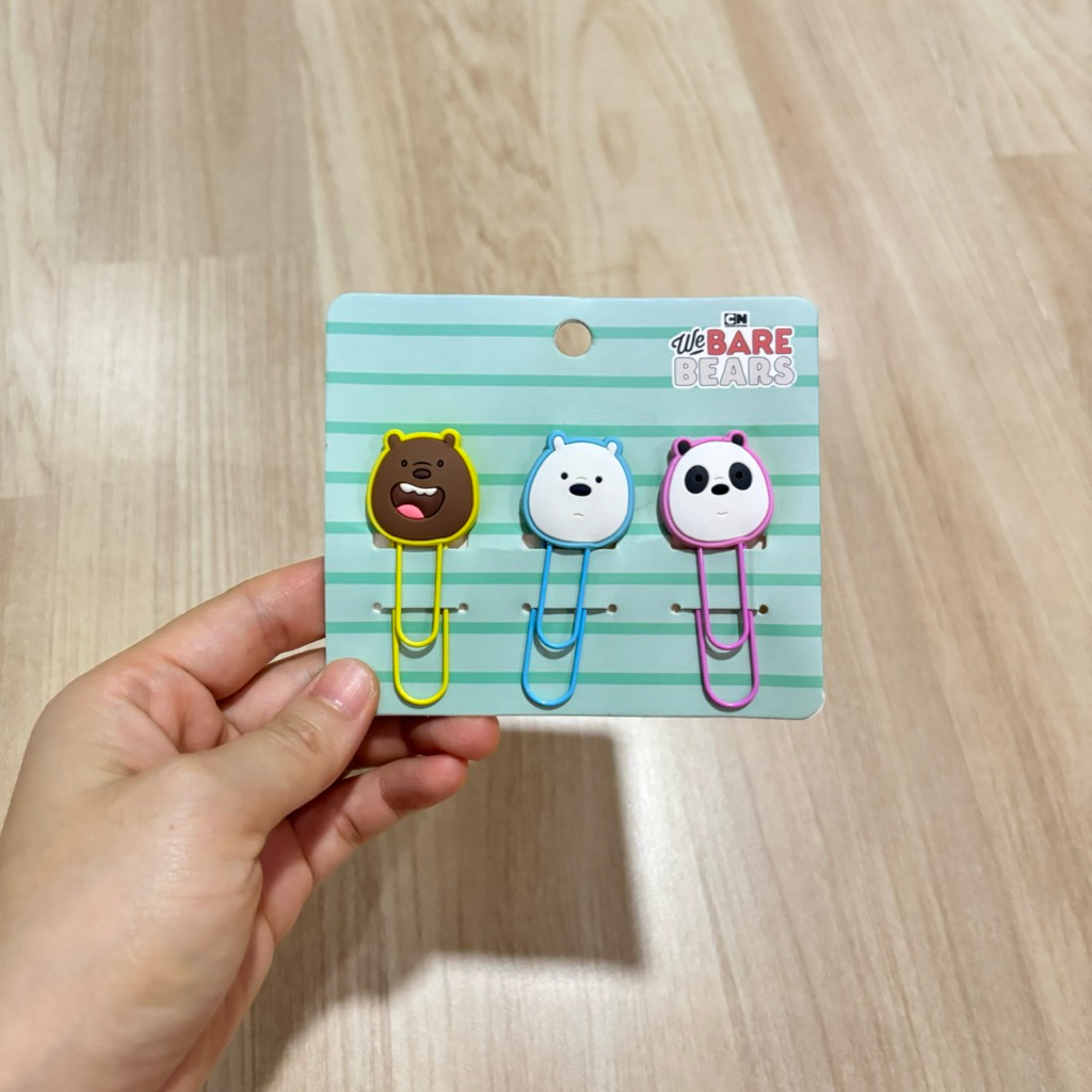 (พร้อมส่ง!) คลิปหนีบกระดาษ We Bare Bears แพ็ค 3 ชิ้น