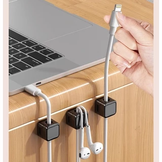 BA Store จุกแขวนสายชาร์จ 6 ชิ้น ที่จัดระเบียบสายชาร์จ ที่แปะยึดสาย ตัวล็อคสายชาร์จ ที่ห้อยสาย