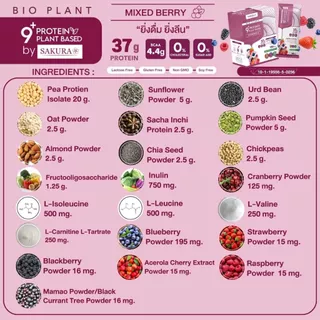 Bio Plant 9+ โปร 4 กล่อง ออร์แกนิค 9 ชนิด มากสุดในท้องตลาด โปรตีนมากถึง 39 กรัม/ซอง ทานง่าย เจทานได้