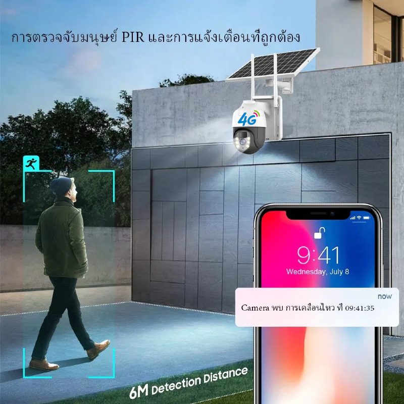 【กล้องวงจรปิดซื้อ 1 แถม 1 CCTV】🔥แถมฟรีซิม 4G🔥 Solar CCTV / Battery Power 5MP 1080p Wireless Wifi กล้องวงจรปิด - รูปที่ 7