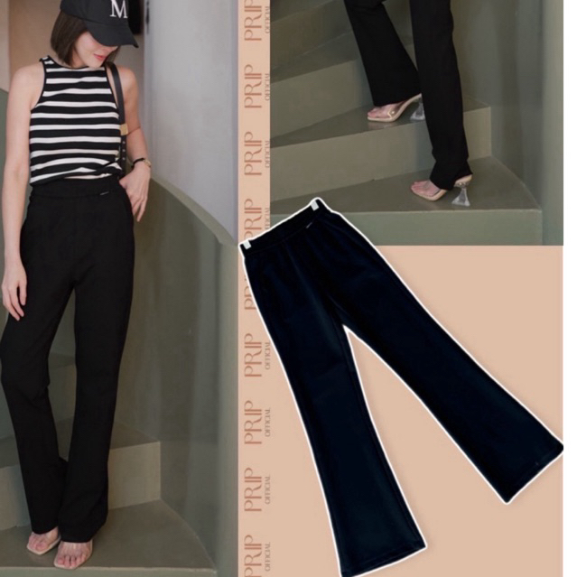 chaline 8801 กางเกงผ้ายืดเนื้อนุ่มเด้งอย่างดี  งานเข้าใหม่ค่า  ช่วงเอวเรียบหรู