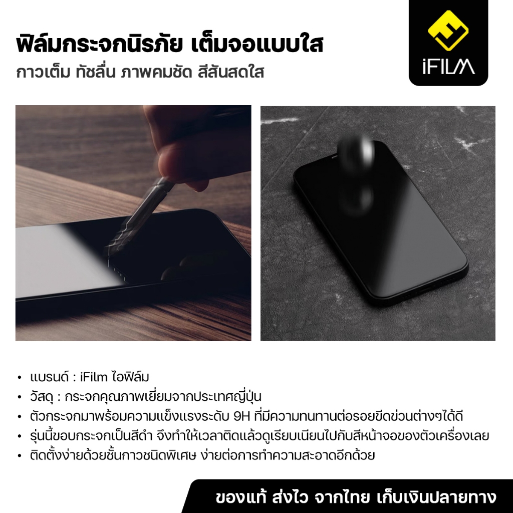 iFILM ฟิล์มกระจก กันรอย สำหรับ SAMSUNG Z fold 3 4 5 6 7 / Z Flip 5 6 7 กระจกใส ไร้ขอบดำ ใส่เคสได้ ฟิล์มกันรอย จอพับ - รูปที่ 2
