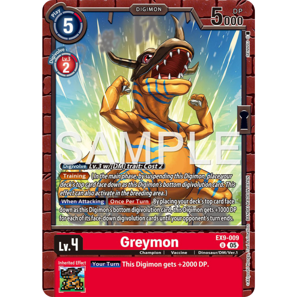 [Digimon] Greymon EX9-009 Digimon Card การ์ดสะสมดิจิม่อน ร้านDDN
