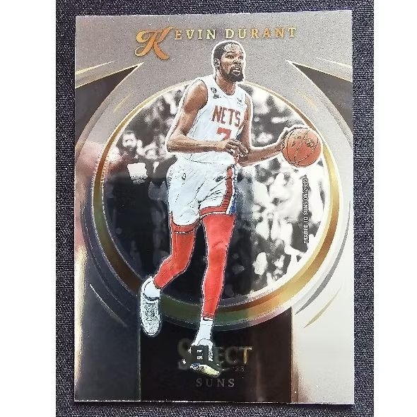 Kevin Durant 2022-2023 Panini Select Basketball numbers insert