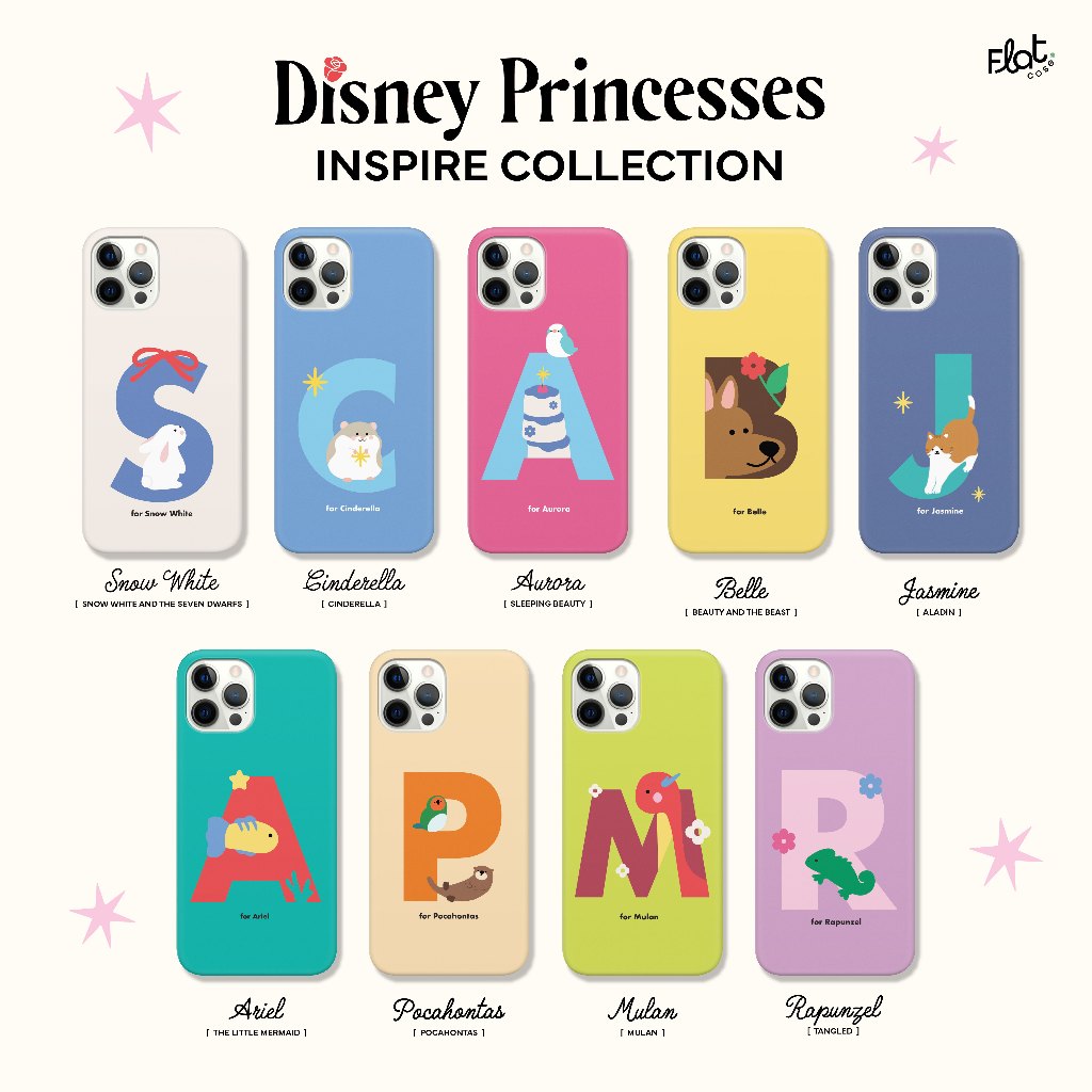 Flat.case - AlphaPet Princesses  Case [ระบุรุ่นในแชท Made to order 10-14 days]