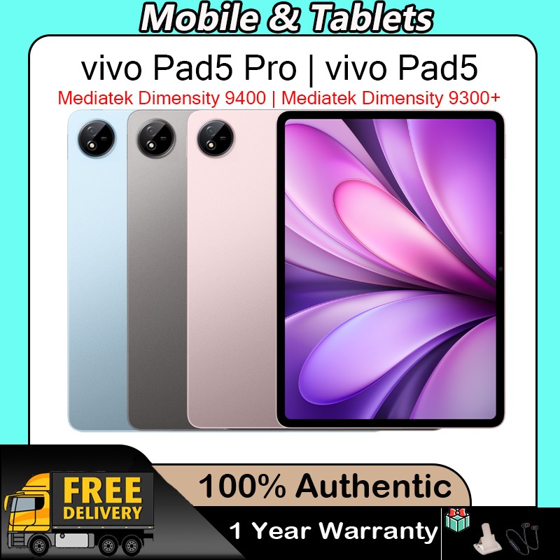 Vivo Pad 5 Pro Mediatek Dimensity 9400 (Support Google Play&Thai) | Vivo Pad 5 Dimensity 9300+