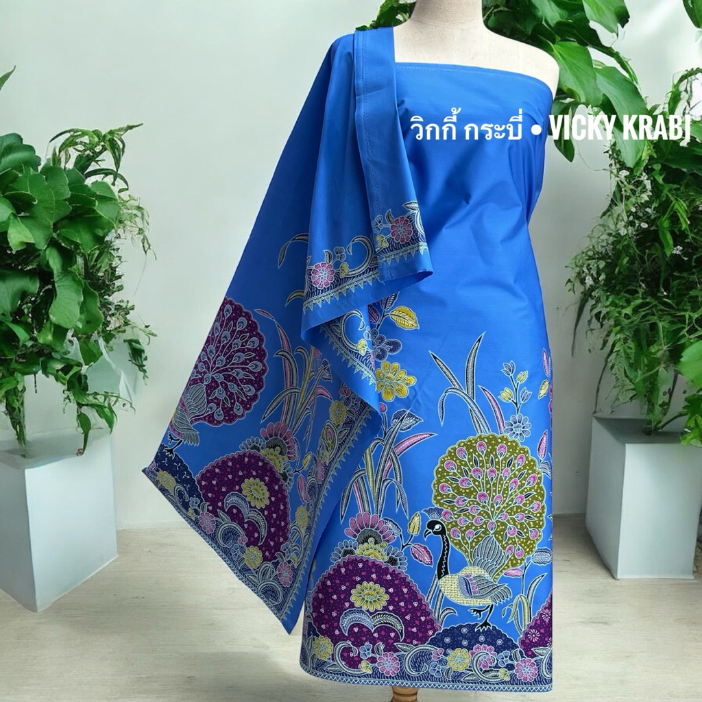 ผ้าปาเต๊ะผู้หญิง ลายนกยูงโทนพาสเทล Cotton 100% พรีเมียม ขนาด 2เมตร - รูปที่ 7