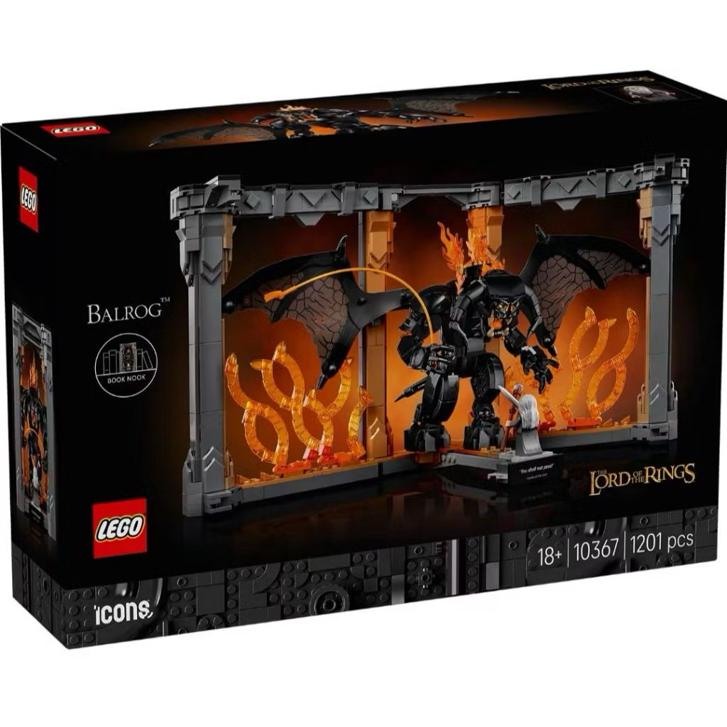 LEGO® ICONS™The Lord of the Rings: Balrog™ Book Nook 10367