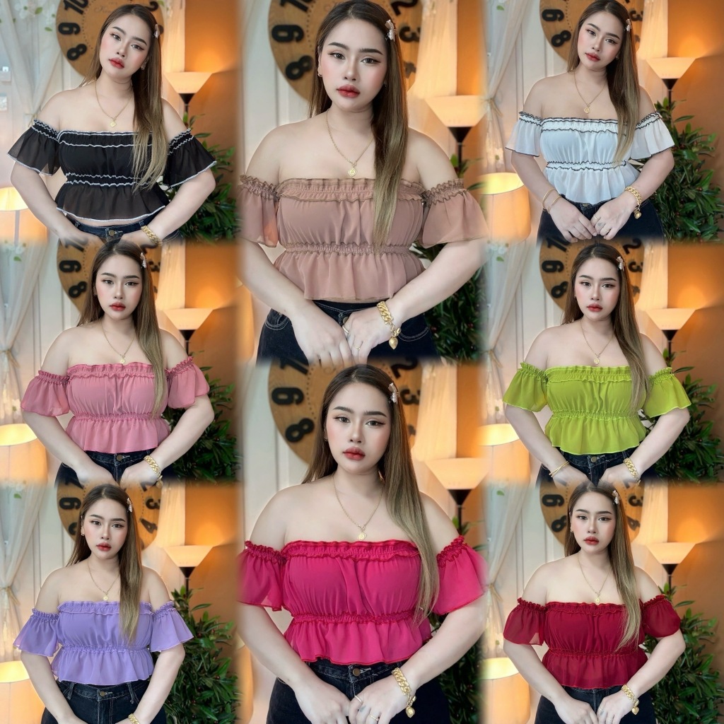 เสื้อสาวอวบร้านต๋อง อก 36-48  เกาะอกมีแขนมีตัวสั้นและตัวยาว เป็นไชร์ของสาวอวบอ้วนโดยเฉพาะ สวยแน่นอน **รุ่น กระแต** ราคา ถูกที่สุด ดีลบีเคเค แกลเลอรีภาพที่ 5