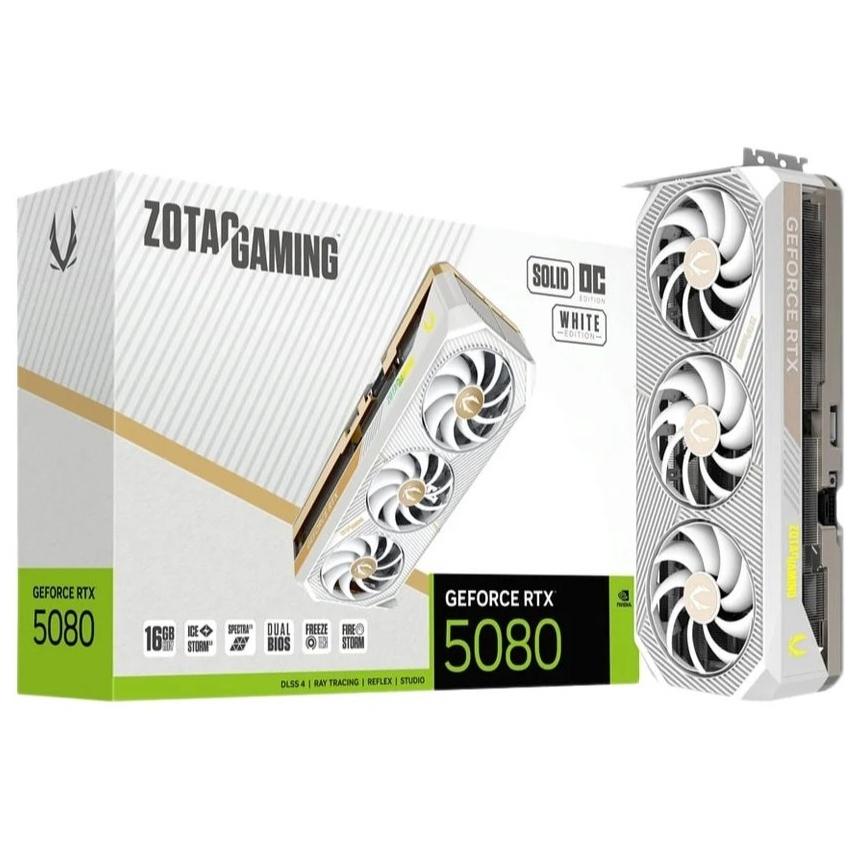 ZOTAC RTX5080 SOLID GAMING OC 16GB GDDR7 WHITE