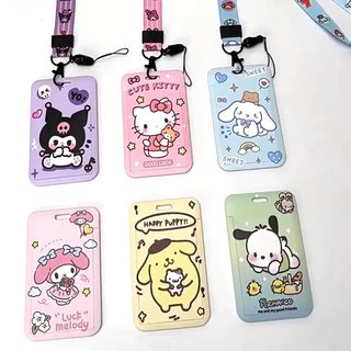S007 ซองใส่บัตร กรอบใส่บัตร ซองใส่คีย์การ์ด สายคล้องคอ สายคล้องมือ ลายการ์ตูน พร้อมส่งจากไทย