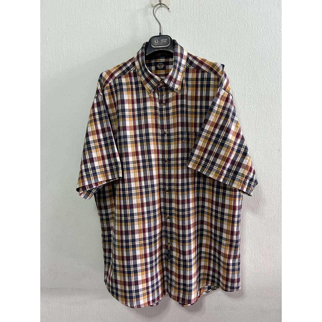 🌈 เสื้อเชิ้ตแขนสั้น เสื้อลายสก๊อต แบรนด์:dockers แท้💯%🌈