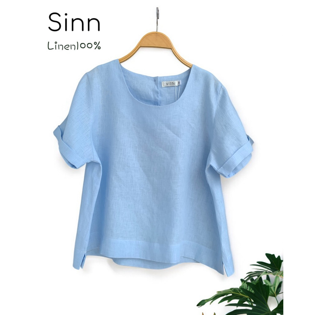 virin_clothig เสื้อลินินแท้ 100% รุ่น Sinn ออกแบบตัดเย็บเองในไทย