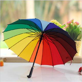 ร่มไม้เท้าใหญ่สายรุ้ง แข็งแรงทนลม กันแดดกันฝน กางกว้าง เลือก…