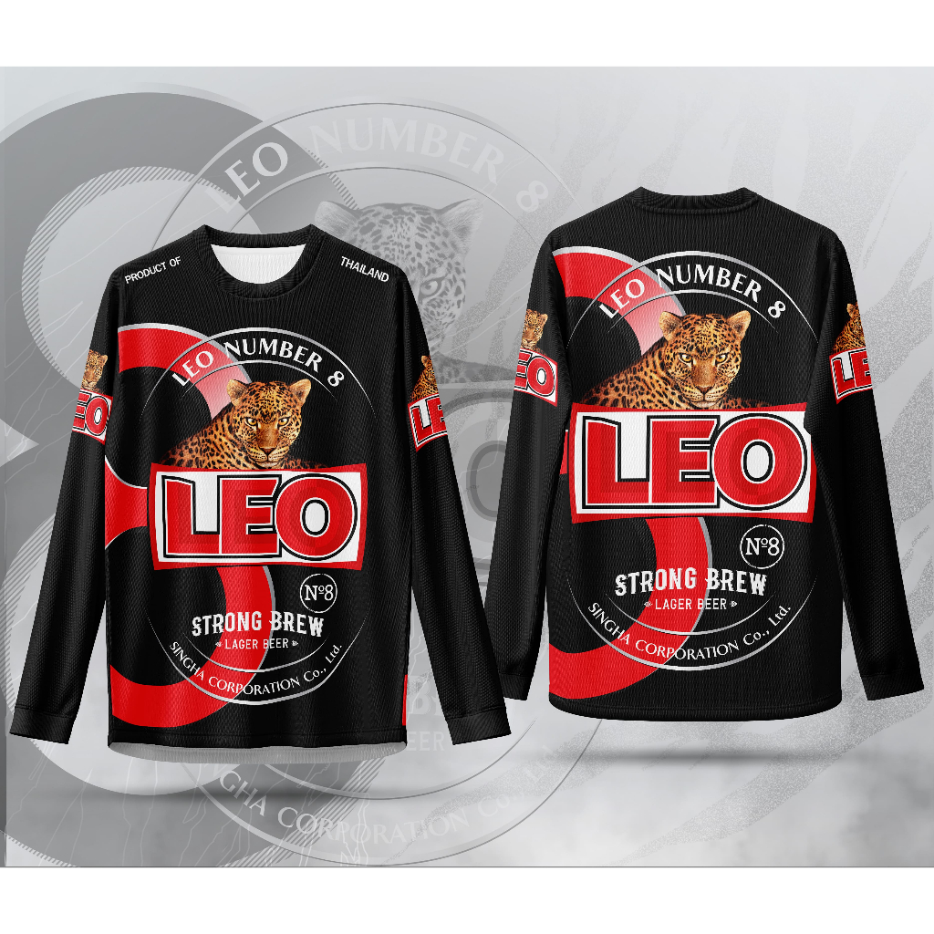 เสื้อลาย LEO แขนยาว เนื้อผ้ากีฬาไมโครซับลายเกรดAพรีเมี่ยม รูปที่ 8