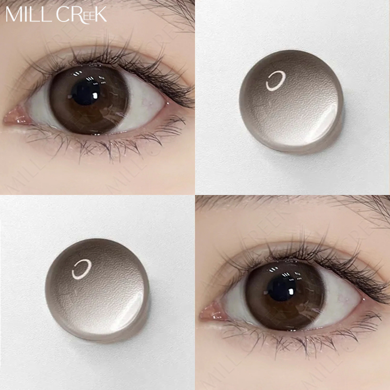 MTKK FDA Mill Creek คอนแทคเลนส์สี เทา 14.5mm 0.00องศา ใช้ได้12เดือน สวมใส่สบาย ปลายไทย ส่งเร็ว