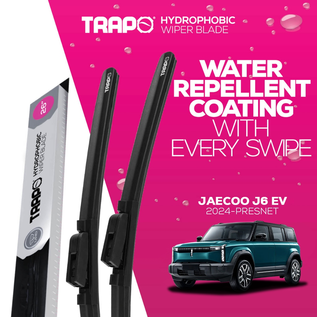 ที่ปัดน้ำฝน Trapo Hydrophobic JAECOO J6 (2024-ปัจจุบัน) 1 คู่