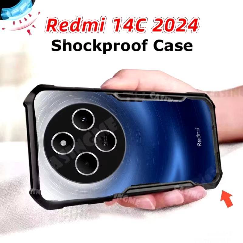 เคสHHLขอบดำ สำหรับ Xiaomi Redmi 14C /PoCo C75 Redmi 13C/PoCo C65 Redmi A5 /PoCo C71 เคสใสกันกระแทก แ