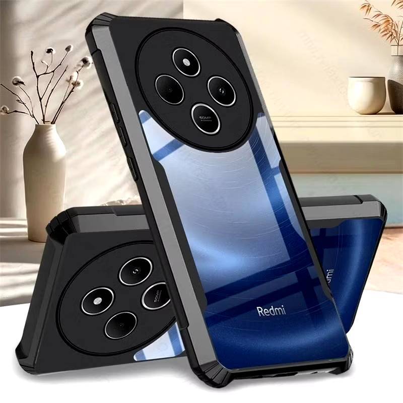 เคสHHLขอบดำ สำหรับ Xiaomi Redmi 14C /PoCo C75 Redmi 13C /PoCo C65 Redmi A3 เคสใสกันกระแทก แบบนิ่ม