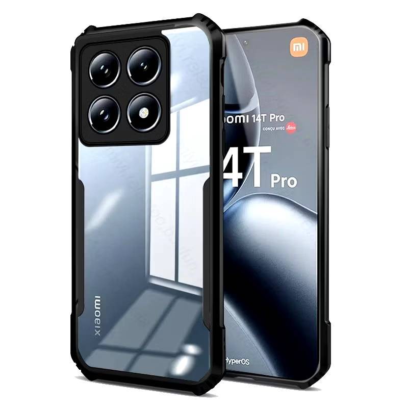 เคสHHLขอบดำ สำหรับ Xiaomi Mi14T Mi14Tpro Mi13T Mi13Tpro เคสใสกันกระแทก แบบนิ่ม