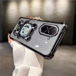 เคสขาตั้ง หมีLOVE สำหรับ Redmi15 A5 A7 A7Pro และ POCO C71 C81Pro เคส กันกระแทก หมี LOVE กริตเตอร์ น่ารัก ตั้งได้