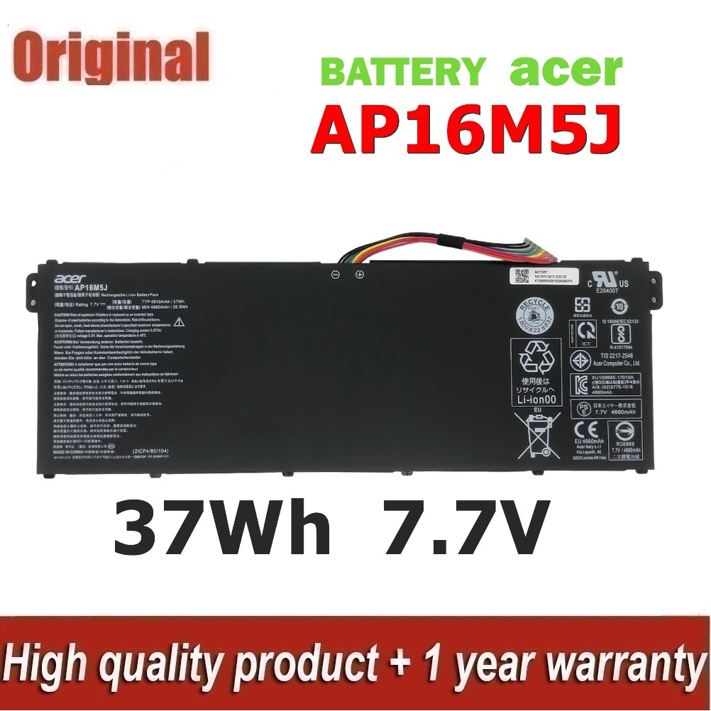 ACER แบตเตอรี่ AP16M5J ของแท้ (สำหรับ Aspire 3 A314-31, A315-21, A315-51, A515-51, ES1-523 AP16M4J) 