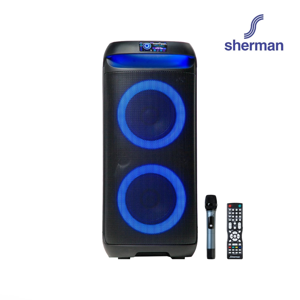 Sherman ลำโพงอเนกประสงค์ ลำโพงคาราโอเกะ ลำโพงKaraoke ลำโพงบลูธูช bluetooth ขนาด 6.5 นิ้ว รุ่น APS-12