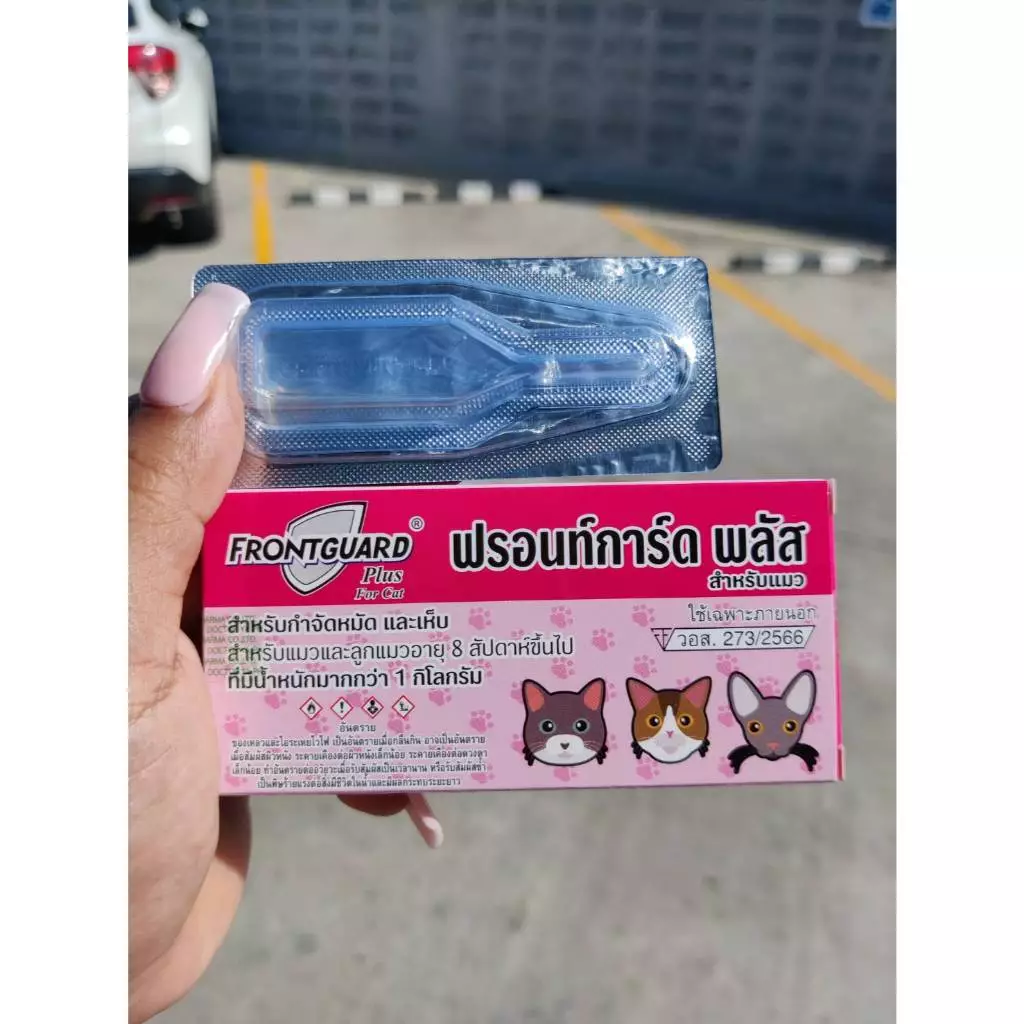 Frontguard ผลิตภัณฑ์กำจัดเห็บหมัดแมว 1กล่องบรรจุสินค้า1หลอด วอส.273/2566 thumbnail 5