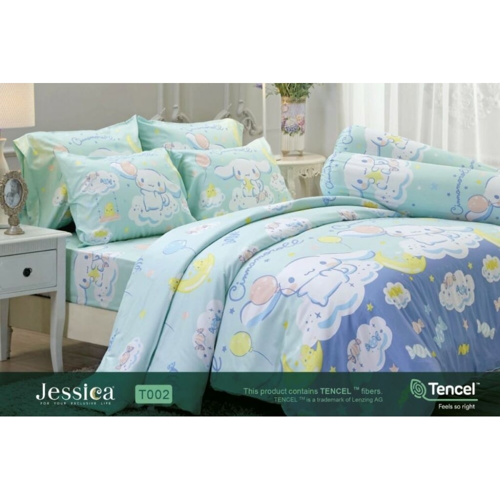 🆕️500 เส้นด้าย 🌈 Jessica Micro Tencel🌈Tulip Micro Jacquard ผ้าปูที่นอน 6ฟุต/5ฟุต/3.5ฟุต