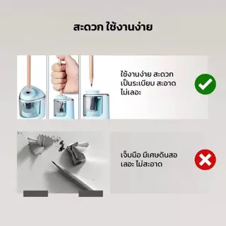 Tenwin เครื่องเหลาดินสอไฟฟ้า พกพาสะดวก ไม่เลอะมือ ใส่ถ่านAA ของใช้สำนักงาน เครื่องเขียน