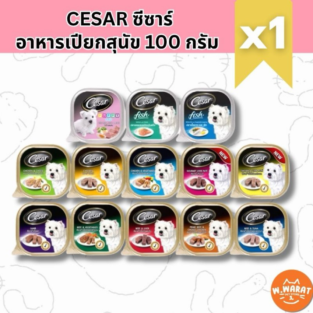 Cesar อาหารเปียกสุนัข 100กรัม (ซีซาร์)