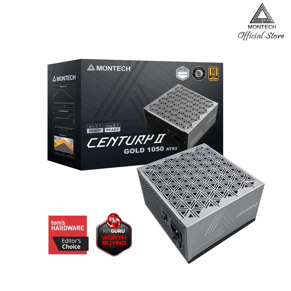 PSU MONTECH CENTURY II GOLD 1050W ATX 3.1 PCIE 5.1