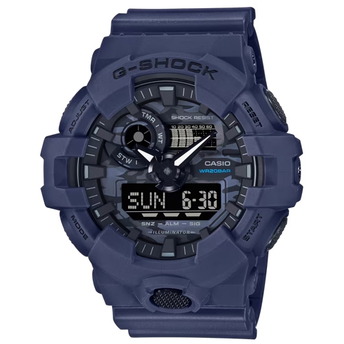 G-Shock นาฬิกาข้อมือผู้ชาย สายเรซิ่น รุ่น GA-700,GA-700CA,GA-700CA-2A