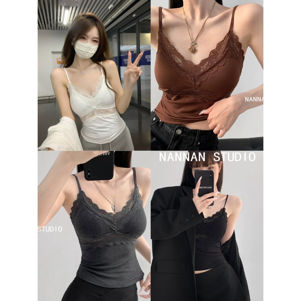 B-310 PARKLE HALTER TOP เสื้อสายเดี่ยวทรงโฮลเตอร์ ดีไซน์น่ารัก ฟองน้ำในตัว