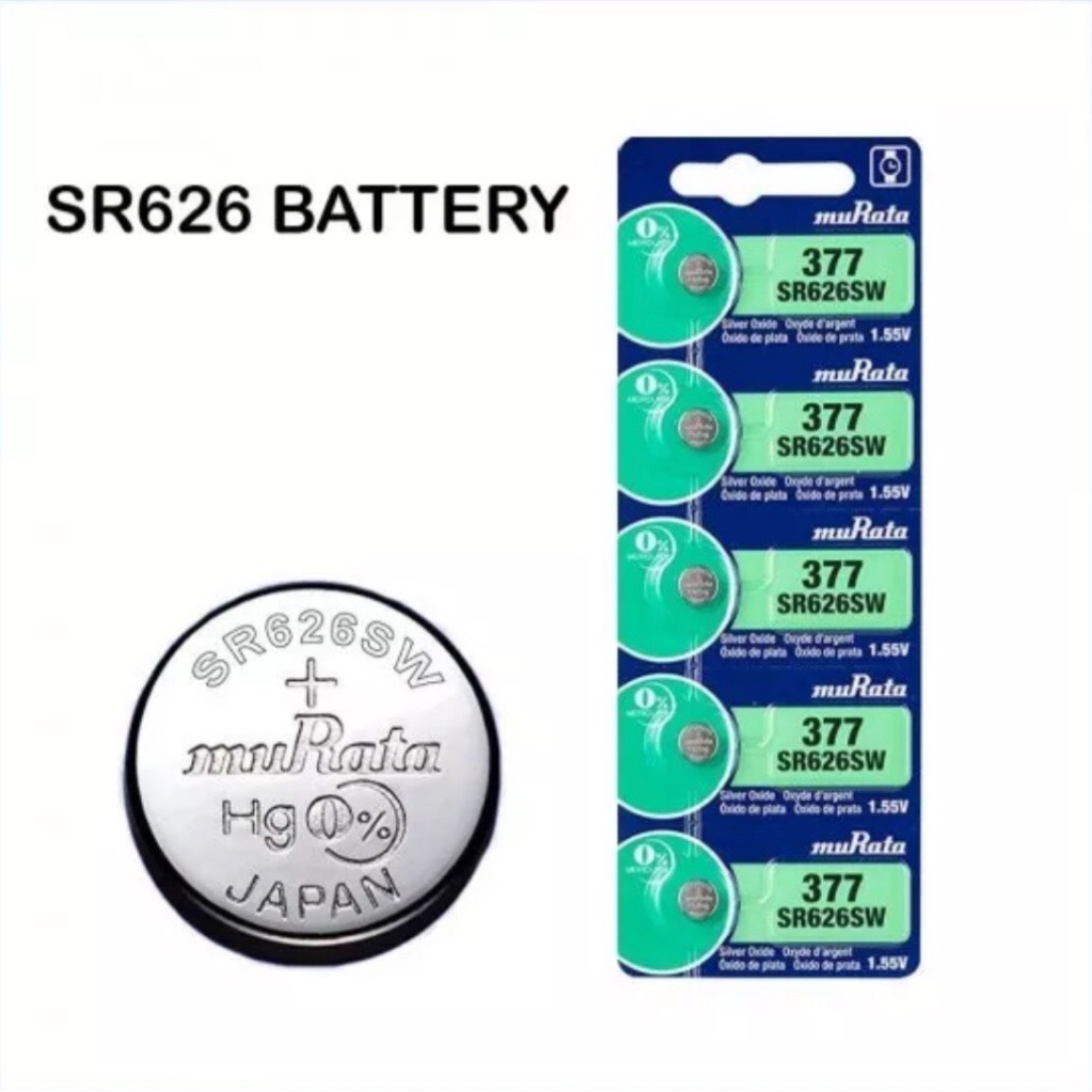 ถ่าน Murata 377 (Sony) SR 626SW ( 1 เเผง มี 5 ก้อน)