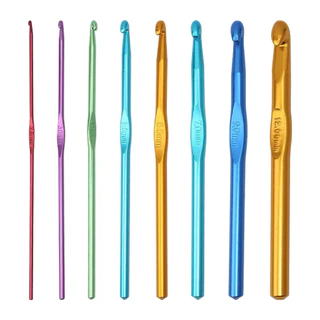 เข็มโครเชต์อะลูมิเนียม 2.0mm-10.0mm เข็มถัก เข็มควักอะลูมิเนียมสไตล์ญี่ปุ่น หัวเดียว