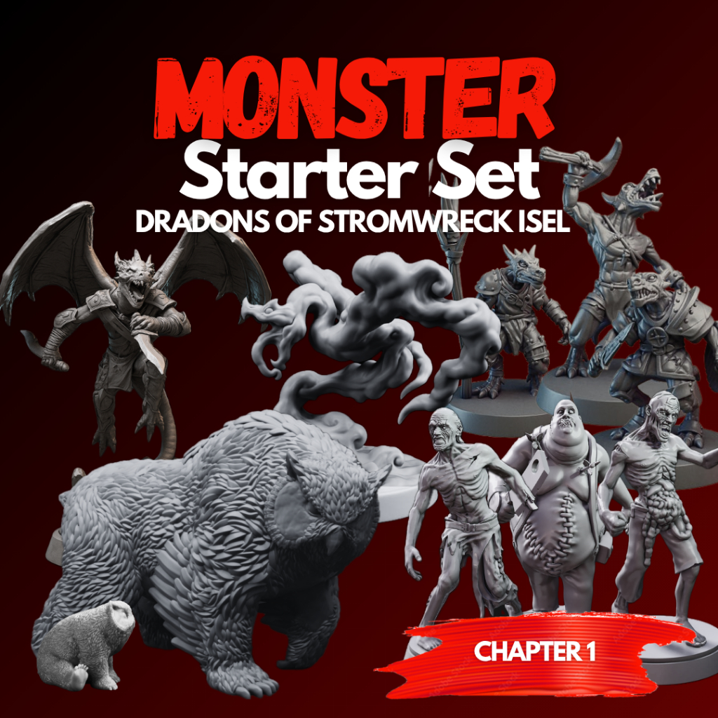 DND Monster Starter Set CHAPTER 1 (งานเรซิ่นสีเทา)