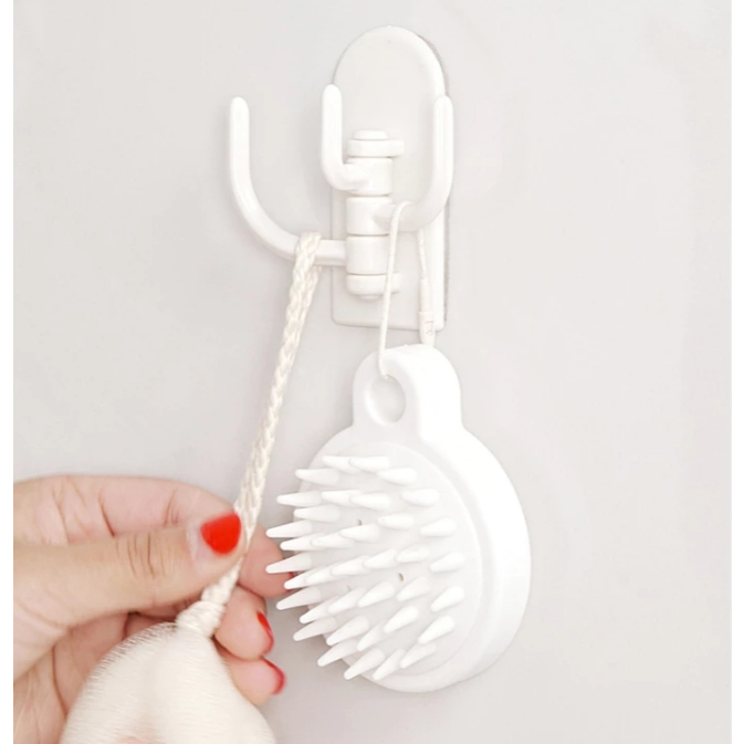 ตะขอสร้างสรรค์ การ์ตูนสามตะขอ หอพักนักศึกษาน่ารักเจาะรูฟรี Trackless Sticky Hook แขวนกุญแจประตูผนัง SJ7114