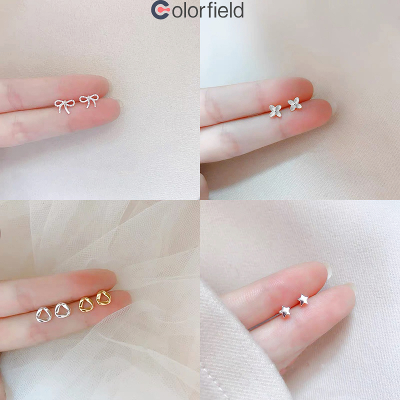 Colorfield S925ต่างหูสตั๊ด เกาหลี เรียบง่าย ขนาดเล็ก สวยหรู ไม่ทําให้แพ้ง่าย ผู้หญิง เข้ากับทุกการแต่งกาย ชีวิตประจำวัน