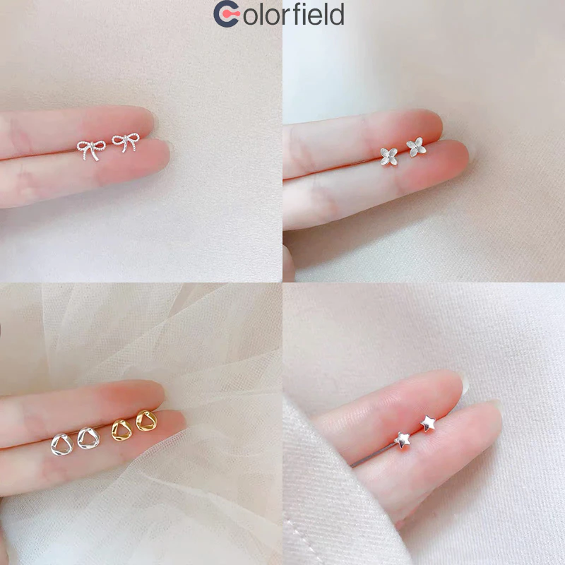 Colorfield S925ต่างหูสตั๊ด เกาหลี เรียบง่าย ขนาดเล็ก สวยหรู ไม่ทําให้แพ้ง่าย ผู้หญิง เข้ากับทุกการแต่งกาย ชีวิตประจำวัน