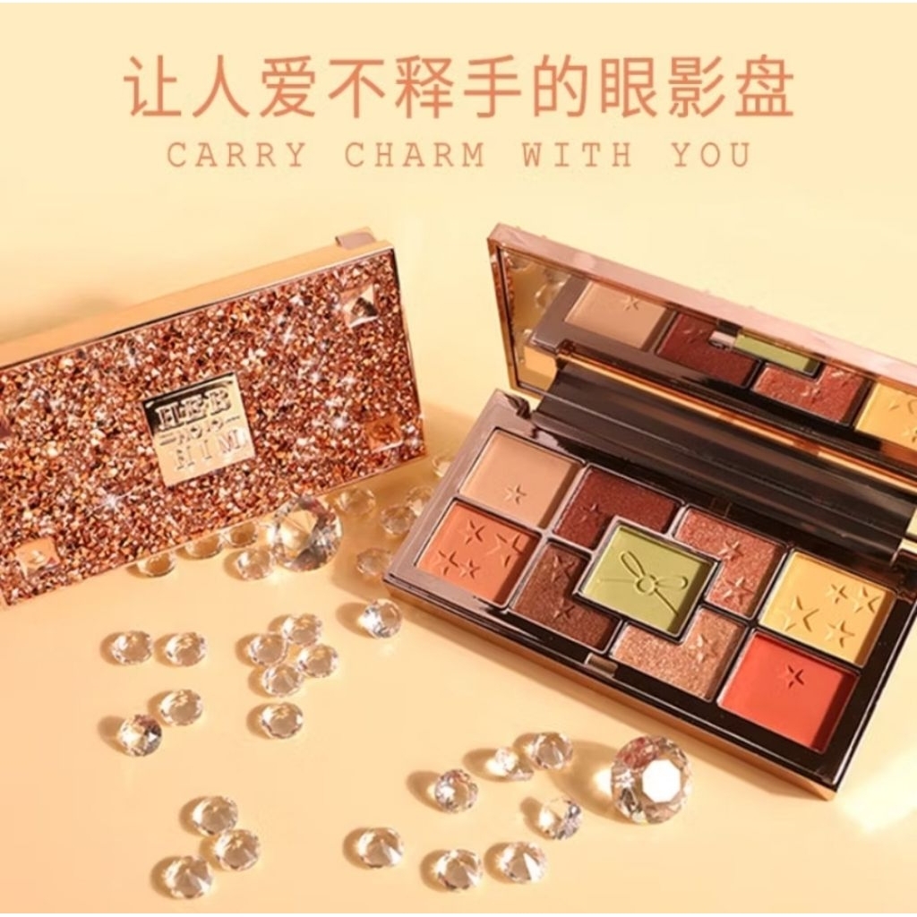 อายแชโดว์ 9 ช่อง HOJO Star Diamond Eyeshadow.
เนื้อแมตต์ ชิมเมอร์ และ กลิตเตอร์

