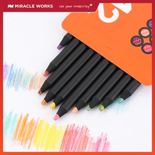 MW&Brutfuner ดินสอสีรุ้ง 12/26 ชิ้น แกนสีรุ้ง วาดภาพ หลายสี …