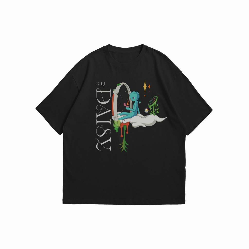 เสื้อวง KIKI ลาย DAISY (ปี 2025) - เสื้อสีดำ